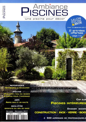 Couverture du magazine Ambiance Piscines n°117, octobre-décembre 2017