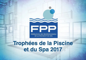 Logo des Trophées de la Piscine et du Spa 2017 de la FPP