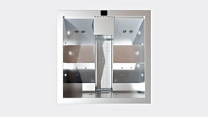 Spa en inox STEEL AND STYLE SPKUB 2 places, vue du spa avec jets et sièges en acier inoxydable.