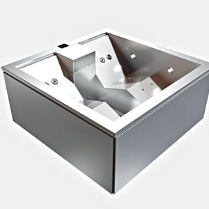 Spa en inox Steel and Style Spakub 2 places, bain à remous compact avec jets pour détente et bien-être.
