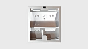 Spa en inox STEEL AND STYLE Spakut pour 2 personnes, bain à remous moderne avec jets d'eau et design élégant.