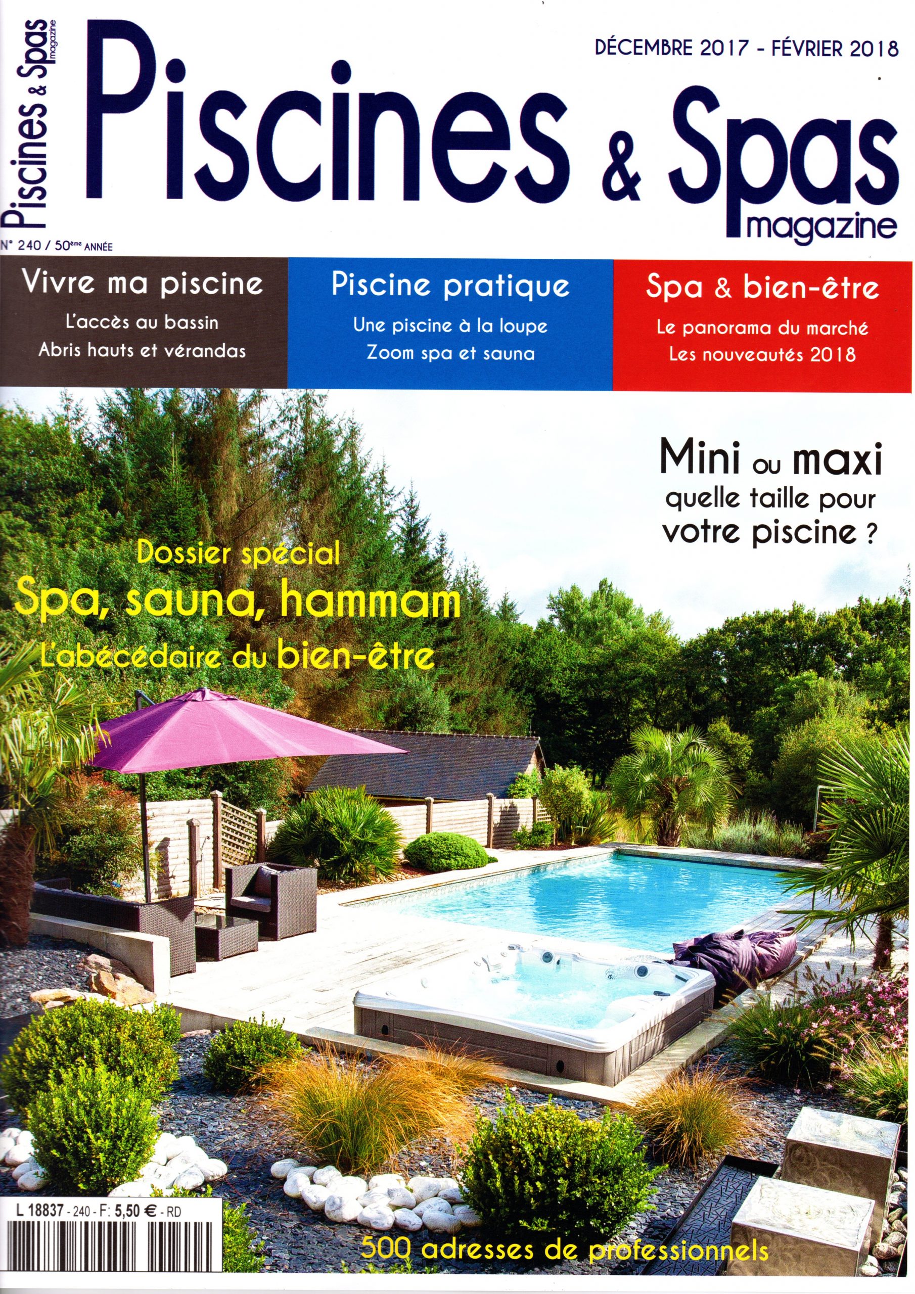 Piscine et spas magazine - article Steel-and-style